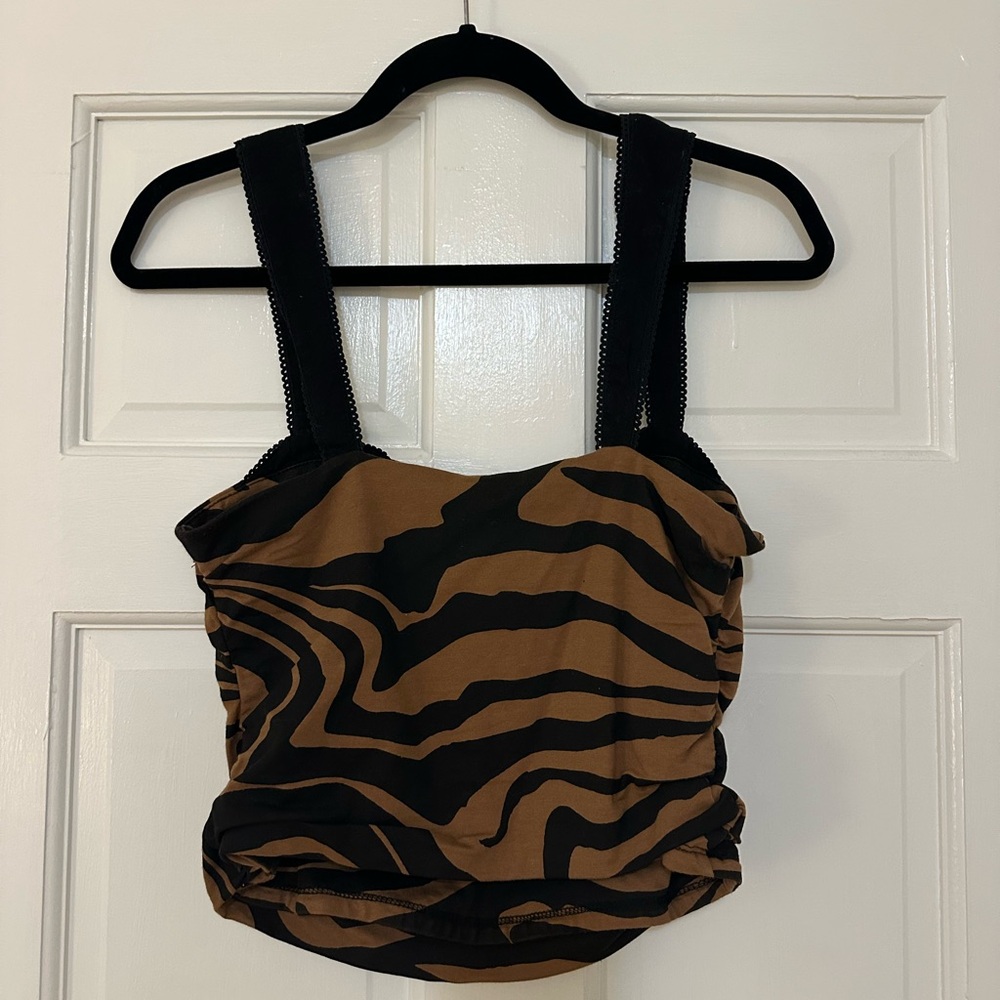 Stylish Brown and Black Women's Top